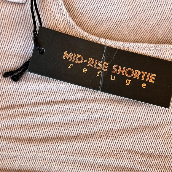 NWT Refuge Mid-rise Shortie Shorts Sz 10 Mauve 98% Cotton Micro Mini Y2K Style - Picture 7 of 8